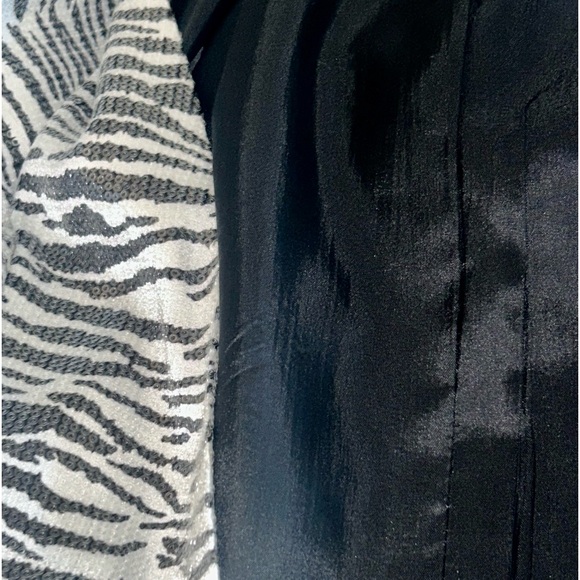 Alberto Makali Open Front Drape Style Sequined Zebra Print Blazer Jacket sz L - Picture 6 of 11